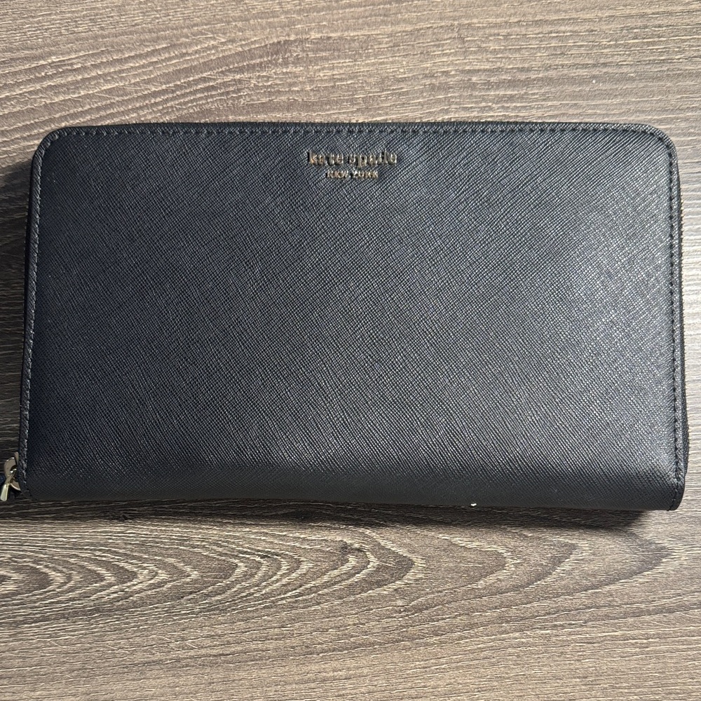 Kate Spade Black Saffiano Leather Clutch